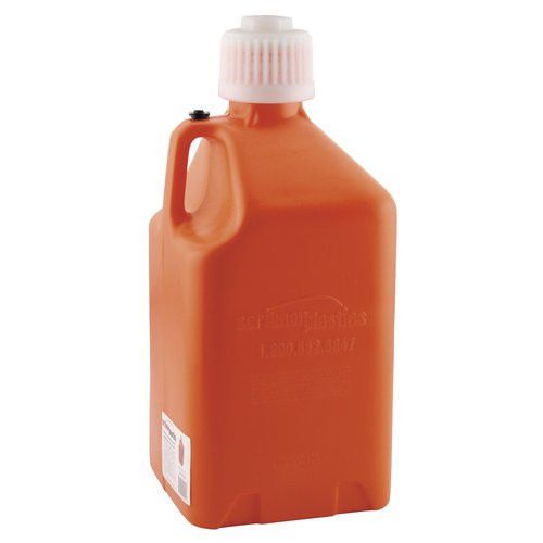 Scribner utility jug fuel water can motorsport container orange plastic race pit