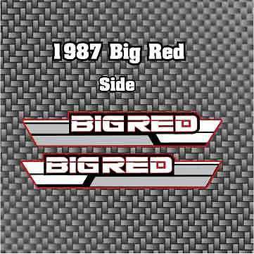 87&#039; 1987 atc 250es atv big red side cover stickers decals graphics