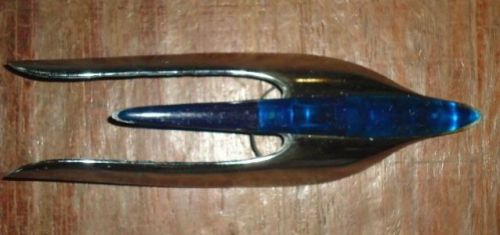 1949-1950 mercury,ford,lincoln - wing hood ornament with blue lighted insert