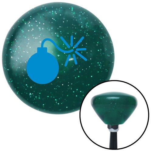 Blue bomb green retro metal flake shift knob with m16 x 1.5 insertgear