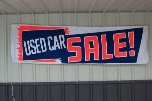 Rare vintage 1950&#039;s1960&#039;s1970&#039;s new chevy dodge ford plymouth used car banner gm