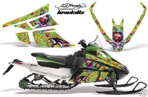 Amr sled sticker arctic cat f series graphic ed hardy l