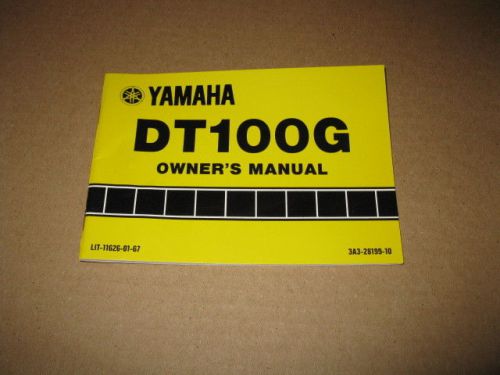 Original yamaha dt100g motorcycle owners manual
