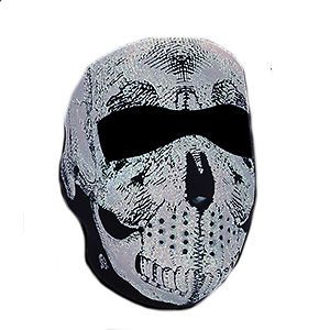Zan headgear full face neoprene mask  reflective skull