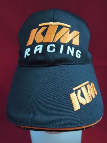 Ktm racing cap hat embroidery ktm logo black model 2  adjustable size free ship