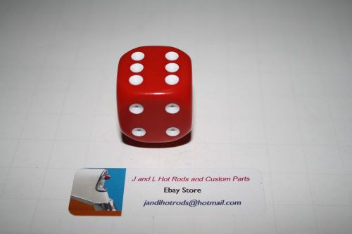 Red dice air cleaner nut, tri power, cal custom, rat rod, t bucket, hot rod