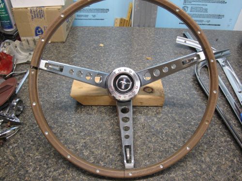 1965 1966 mustang wood steering wheel complete original ford