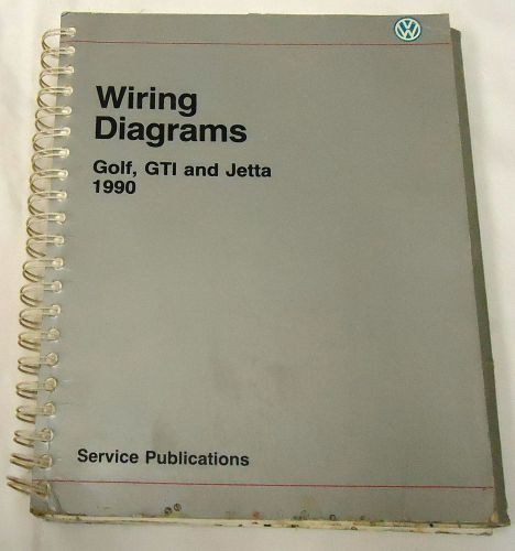 1990 vw shop manual wiring diagrams golf, gti and jetta~ w42 901 001 145 1