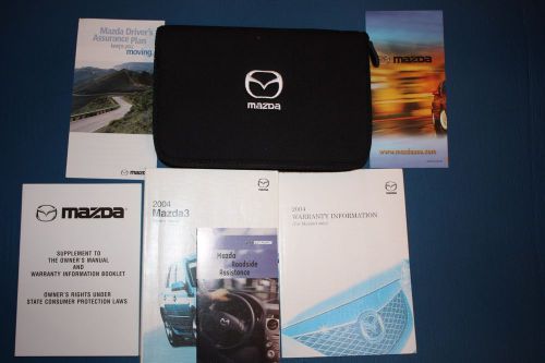2004 04 mazda 3 owners manual book set with case