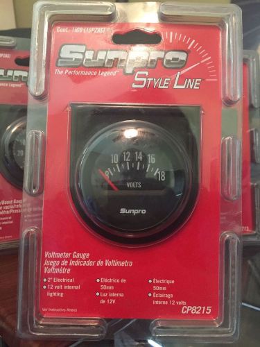 *free shipping* sunpro battery voltage gauge cp8215, black,nib never opened