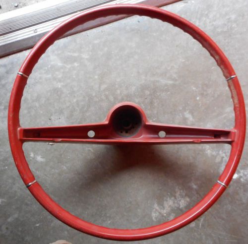 1962 impala red steering wheel    nice
