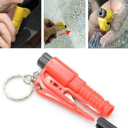 Car safety life saving hammer glass break keychain tool seatbelt cutter for bmw
