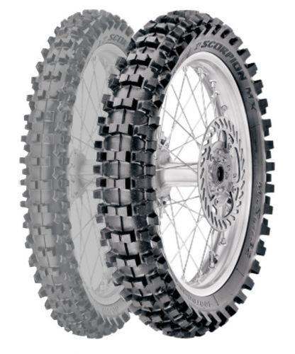 Pirelli scorpion mxms soft to mid-hard terrain mx rear tire 80/100-12 (1664500)