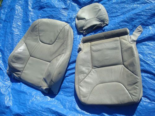 01-04 volvo s60 v70 2.4t 2.5t oem lite grey driver left side leather seat cover