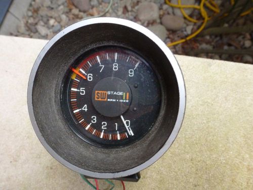 Stewart warner stage ii tach tachometer 9000 rpm vintage