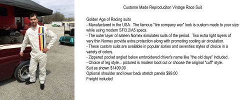 Custom vintage racing suit (reproduction)