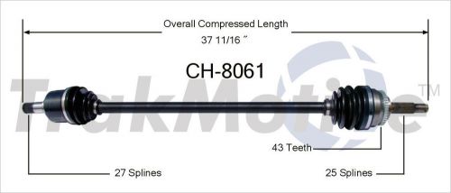 Cv axle shaft-new front right surtrack ch-8061