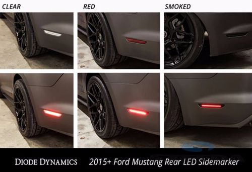 2015 2016 mustang pair of smoked led sidemarkers for 2015-2016 ford mustang