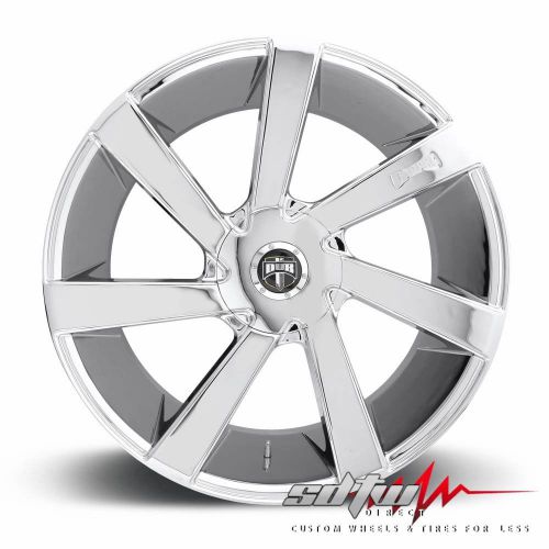 22&#034; dub directa s132 chrome wheels fits cadillac chevy 1500 yukon sierra ford
