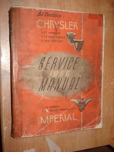 1956 chrysler service manual shop book original rare repair nr