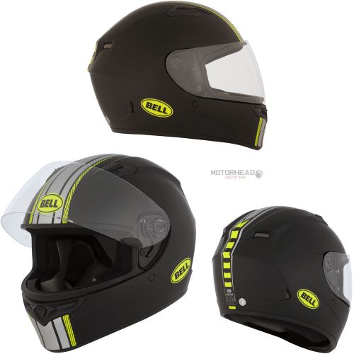 Bell helmet qualifier rally hi-vis yellow/mat black large motorcycle street bike