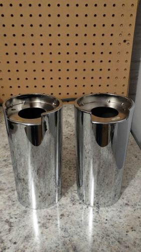 Harley touring chrome slider upper covers . flst models