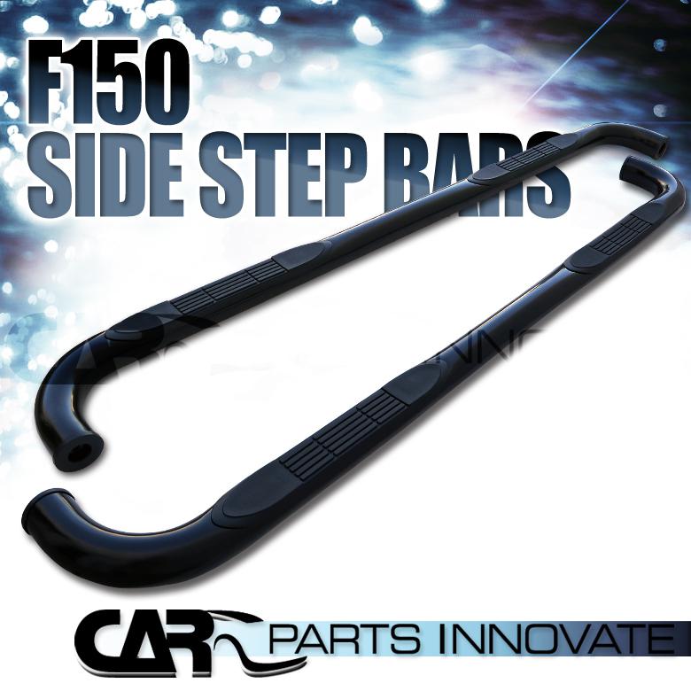 2001-2003 ford f150 supercrew 3" black stainless steel side step nerf bars