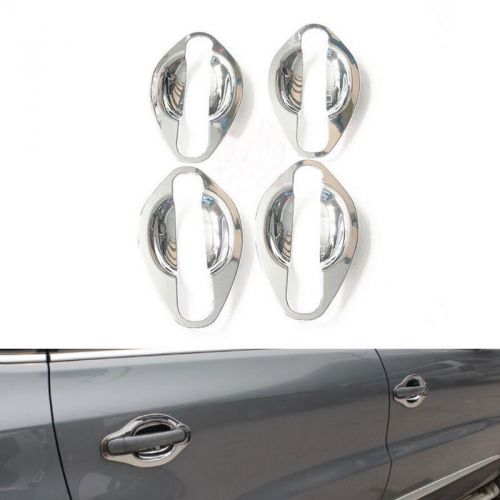4x abs car exterior chrome door handle bowl cover moulding trim for tiguan 2014