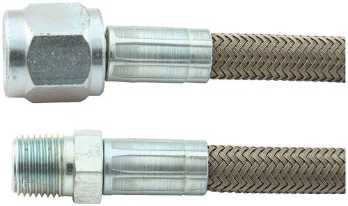Brake clutch line steel braided 30&#034;l 1/8&#034;npt &amp; -4 straight teflon liner aerquip