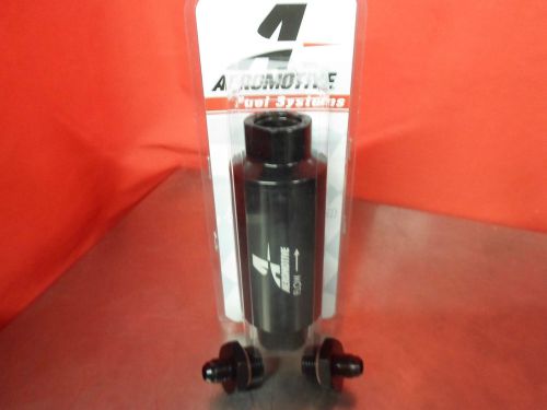 Aeromotive racing 12324 100 micron orb-10 black fuel filter with 6-an fittings