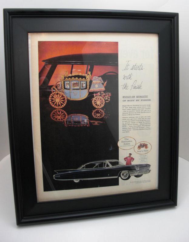 Vintage 1960 cadillac fleetwood sixty special magazine ad fisher body carriage !