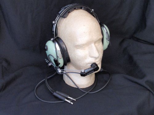 David clark headset h10-30-ga jack plugs-vol control-m-1/dc mic &amp; carrying case