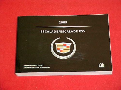 2009 original cadillac escalade esv new owners manual service guide book 09 oem