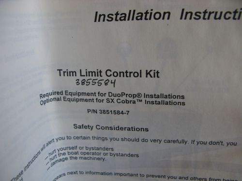 New! omc #3855584. trim limit kit.  stern drive, obsolete.
