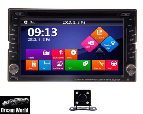 6.2&#039;&#039; 2 din in-dash car dvd player gps navigation ipod bt touch stereo + camera