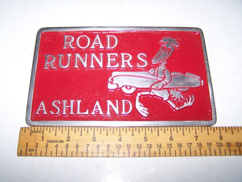 Road runners  ashland   car club plaque