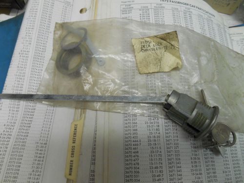 Nos aftermarket trunk lock kit - early 1970&#039;s chry corp -