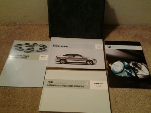 2006 volvo s40 owner&#039;s manual with case