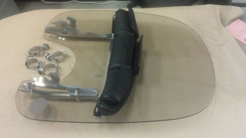 Harley street bob  windshield with bag pouch