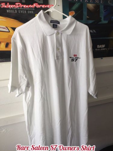 Rare saleen s7 owners white embroidered polo shirt ford mustang gt s281 s302