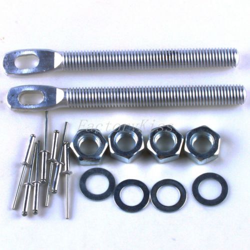 Universal aluminum alloy bonnet hood pin lock kit down for race car black htz