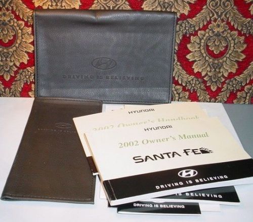 2008 hyundai santa fe owner&#039;s handbook,etc &amp; leather carry case-document info 3