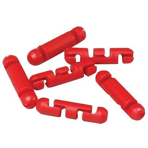 Stopper beads for braided line, red, per 24