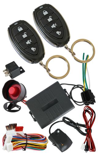 12v 2 remote controls universal car alarm security system shocking sensor /6031