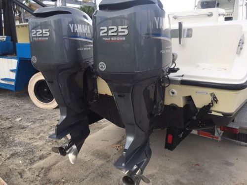 Twin pair of yamaha 2004 f225 4-stroke 225+hp outboard engines low hours