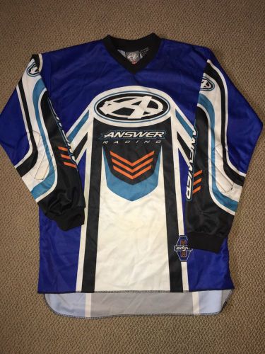 Answer motocross youth riding jersey blue xlarge youthh