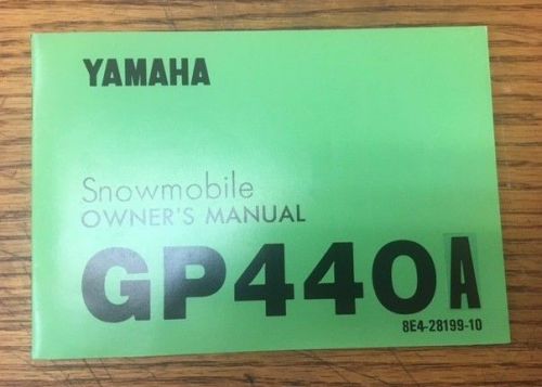 Yamaha gp440a owner&#039;s manual