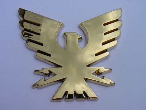 Formula boat gold bird thunderbird emblem logo badge !! 5-5/8&#034; x 5&#034; new !! save