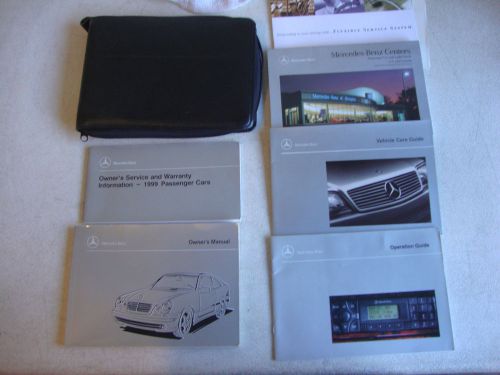 1999 mercedes benz clk 430 owner&#039;s manual &amp; supplement set in oem zipper case