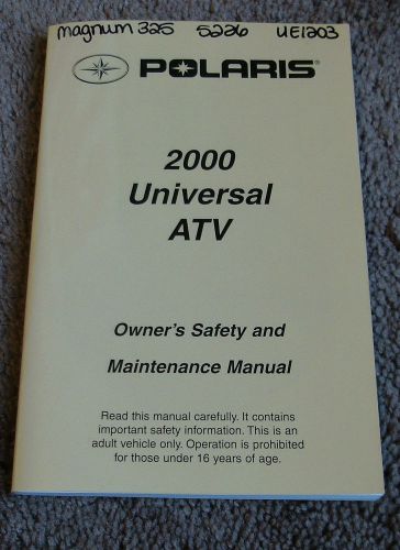 2000 polaris universal atv owner manual owner&#039;s 250 400 500 xplorer magnum trail